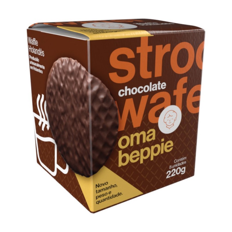 Stroopwafle Caramelo com Chocolate Oma Beppie 220g